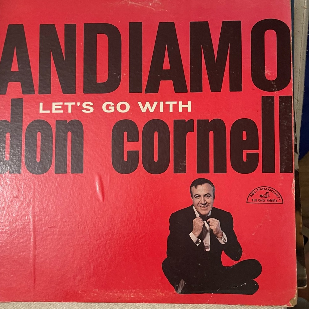 Red 'Andiamo' Vinyl Record Cover